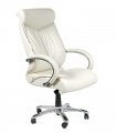 Руководительское кресло CHAIRMAN СН-420 белая кожа общий вид