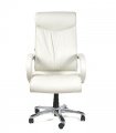 Руководительское кресло CHAIRMAN СН-420 белая кожа вид спереди