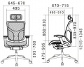 Эргономичное кресло HSTM 01 G Серая сетка/серый пластик
