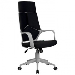Офисное кресло «Riva Chair 8989 Серый пластик/черная ткань»