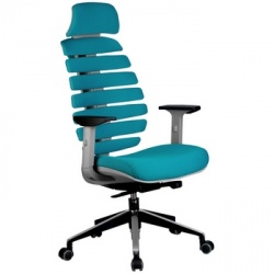 Офисное кресло «Riva Chair SHARK Лазурный ткань»